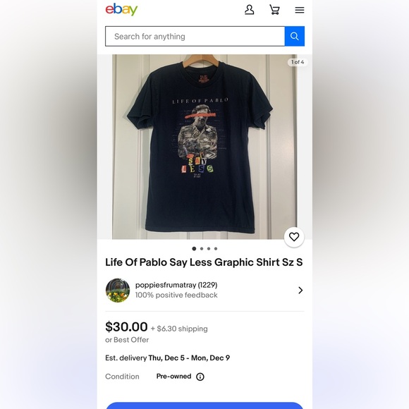 Life Of Pablo Say Less Graphic Shir - Picture 6 of 6